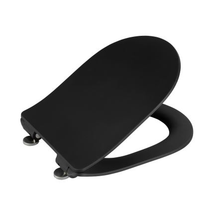 WENKO 23827100-WC toilet seat SEDILO 45,2x36,2 cm black/silver