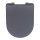 WENKO 23828100-WC Toilet Seat SEDILO 45.2 x 36.2 cm Grey/Silver