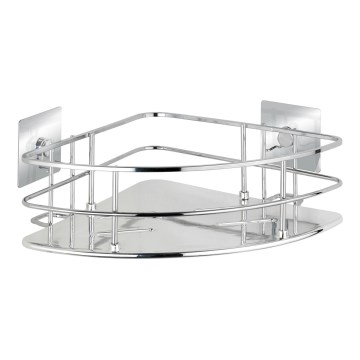 WENKO 23856800 - TURBO-LOC QUADRO ED. Shelf, 27.5 x 19.3 cm, stainless steel with polished chrome finish