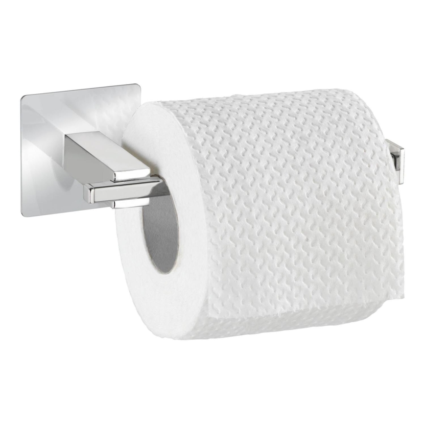 WENKO 23859800 - TURBO-LOC QUADRO ED Toilet Paper Holder, 16.5 x 6.5 cm, Stainless Steel