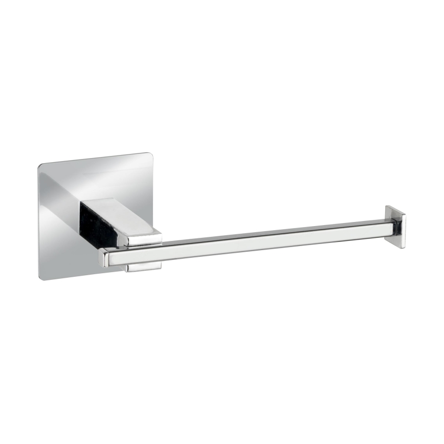 WENKO 23859800 - TURBO-LOC QUADRO ED Toilet Paper Holder, 16.5 x 6.5 cm, Stainless Steel