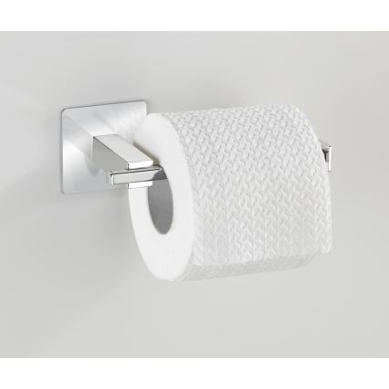 WENKO 23859800 - TURBO-LOC QUADRO ED Toilet Paper Holder, 16.5 x 6.5 cm, Stainless Steel