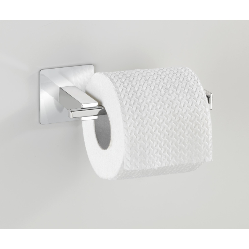 WENKO 23859800 - TURBO-LOC QUADRO ED Toilet Paper Holder, 16.5 x 6.5 cm, Stainless Steel