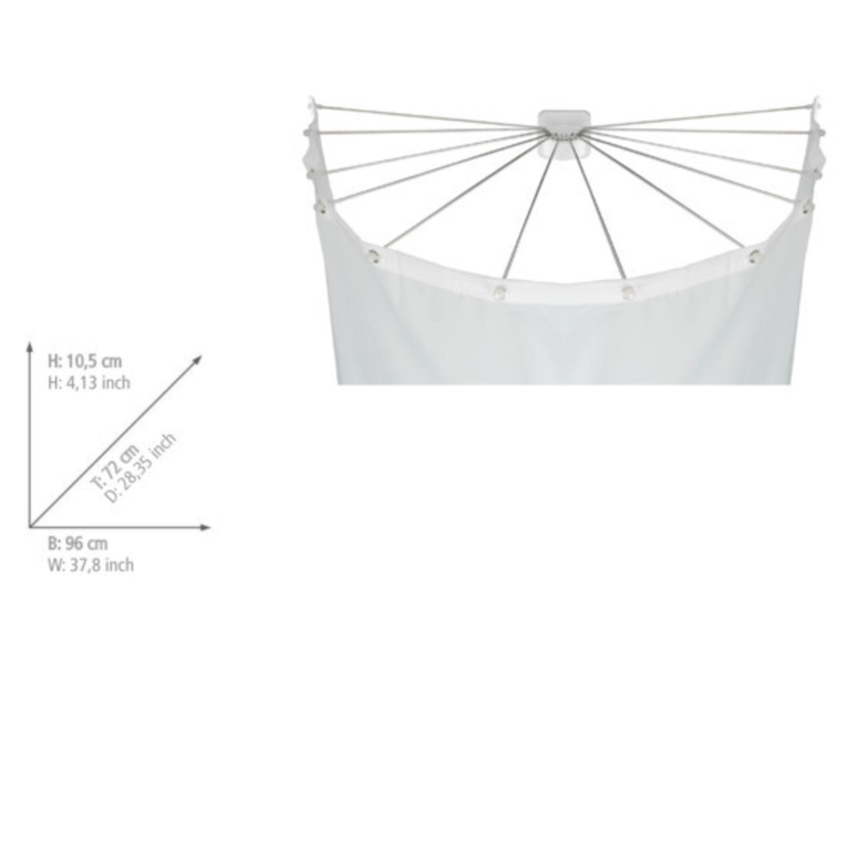 WENKO 23863100 - Shower holder 96x72 cm stainless steel/white