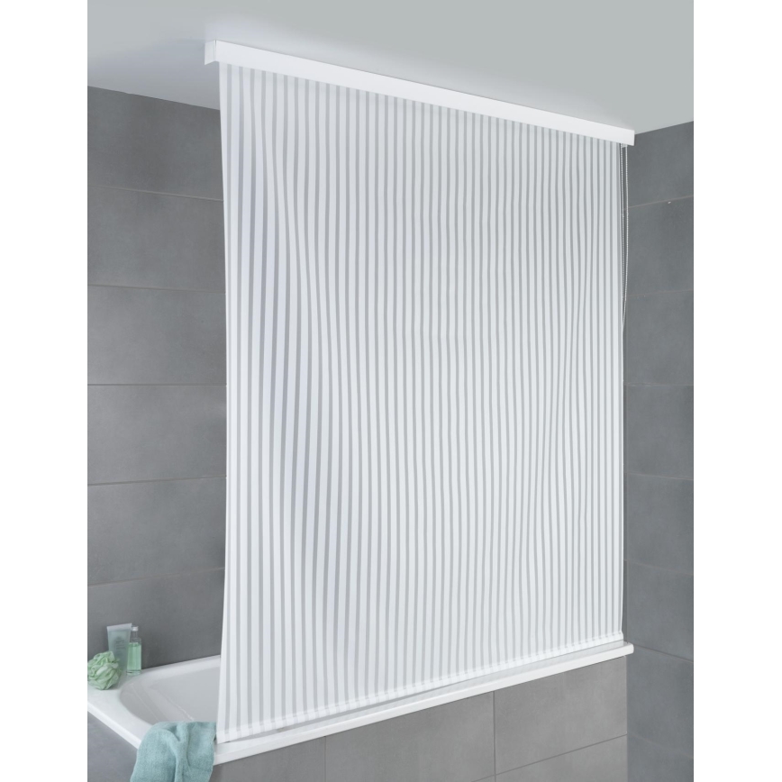 WENKO 23864100 - Shower Roller Blind 132 x 240 cm, White