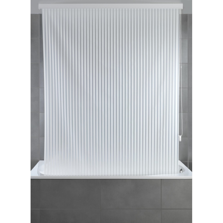 WENKO 23864100 - Shower Roller Blind 132 x 240 cm, White