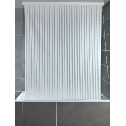 WENKO 23864100 - Shower Roller Blind 132 x 240 cm, White