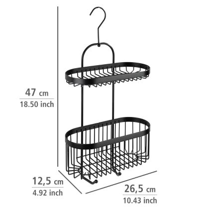 WENKO 23880100 – Shelf CLASSIC PL. SCHWARZ 26.5x47 cm black