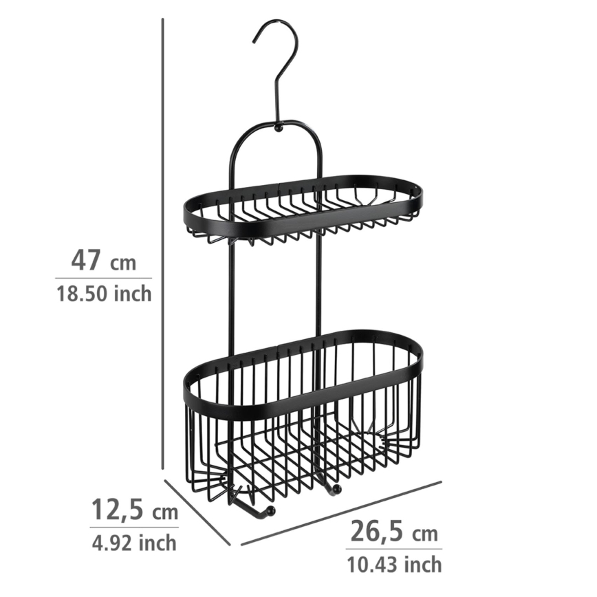 WENKO 23880100 – Shelf CLASSIC PL. SCHWARZ 26.5x47 cm black