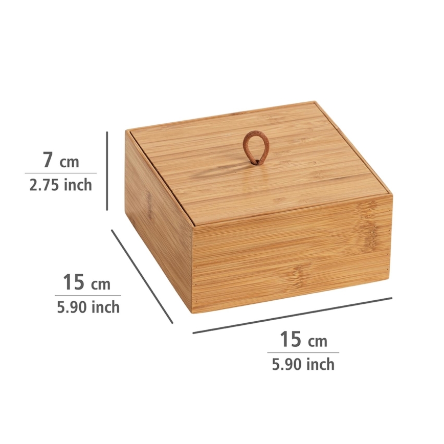 WENKO 23923100 - TERRA Storage Box 15 x 7 cm, Brown