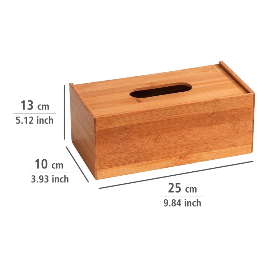 WENKO 23925100 - TERRA Tissue Box 25 x 13 cm, Brown