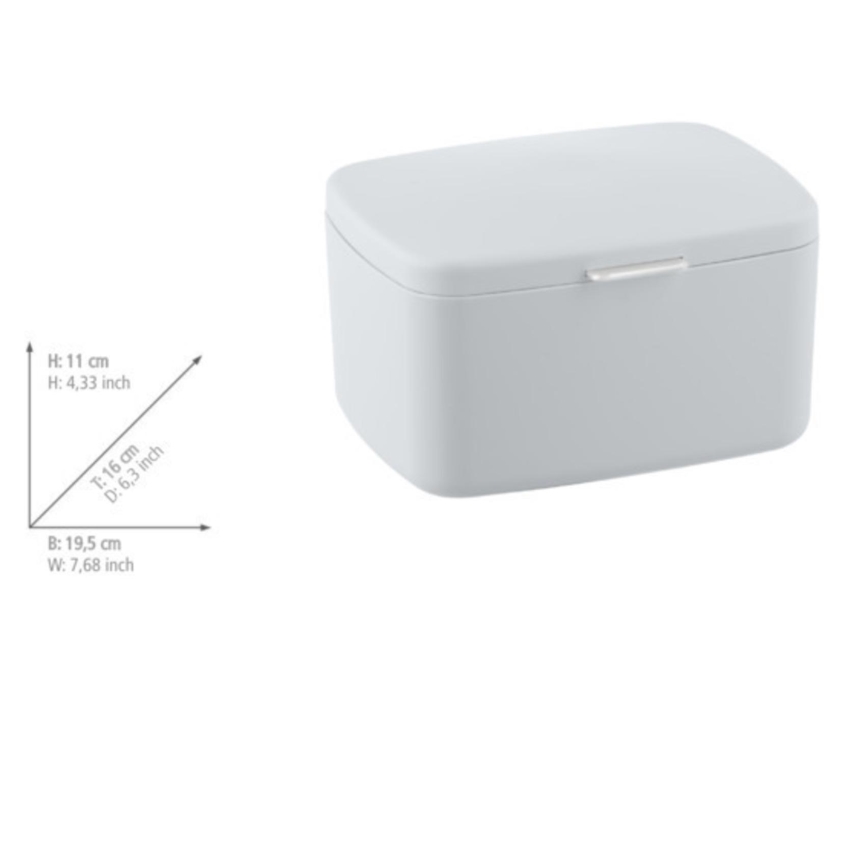 WENKO 23960100 - BARCELONA Box 19.5x16 cm White/Polished Chrome