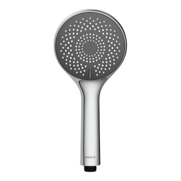 WENKO 23993100 -Shower head WATERSAVING SYSTEM 11x11 cm polished chrome/white/grey