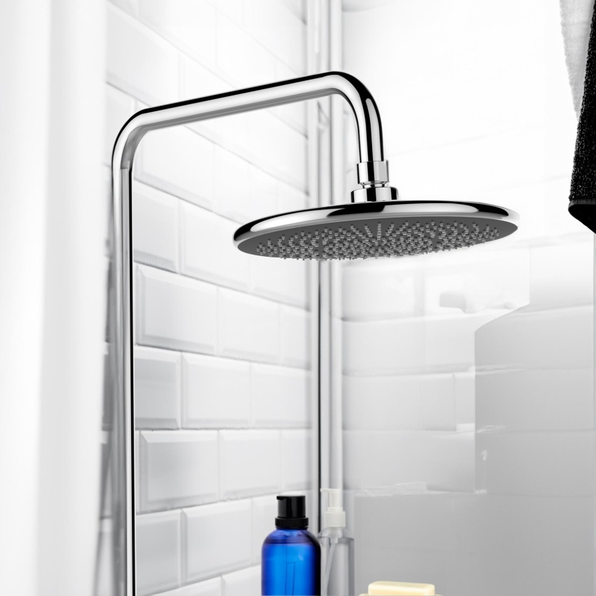 WENKO 23998100 - WATERSAVING SYSTEM Showerhead 22.5 x 22.5 cm, Polished Chrome