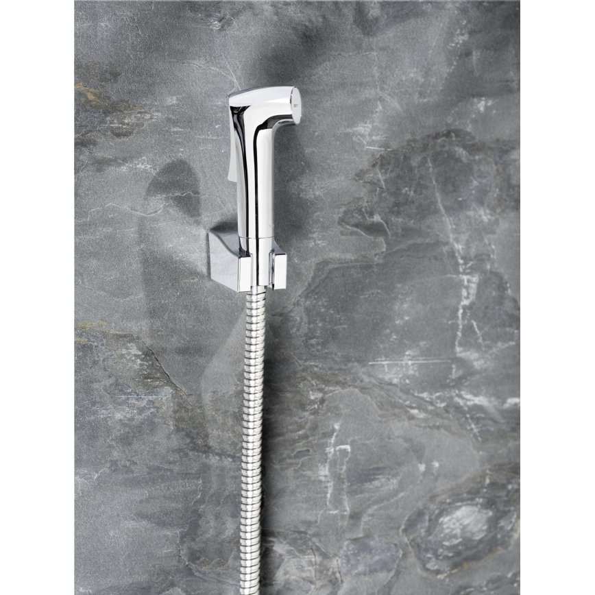 WENKO 23999100 - Bidet set WATERSAVING SYSTEM 12x7 cm polished chrome/silver