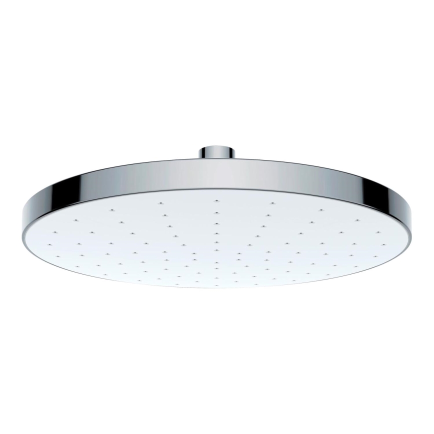 WENKO 24000100 - Automatic Cleaning Shower Head, 22.5 x 22.5 cm, Polished Chrome/White