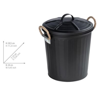 WENKO 24022100 - GARA basket 24 x 28.5 cm, black