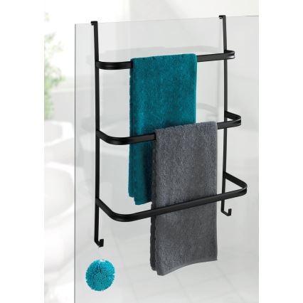 WENKO 24026100 - IRPINIA Towel Holder 54.5x77.5 cm Black