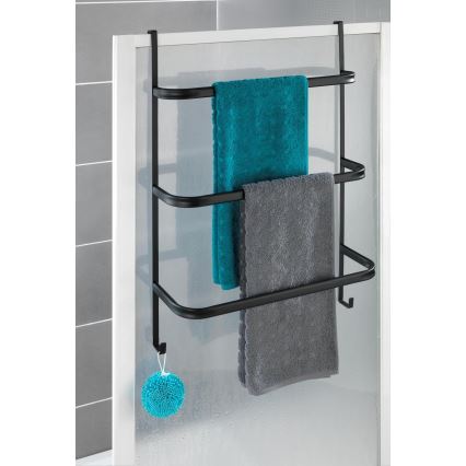 WENKO 24026100 - IRPINIA Towel Holder 54.5x77.5 cm Black