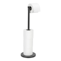 WENKO 24034100 - Toilet paper holder 21x55 cm black/silver