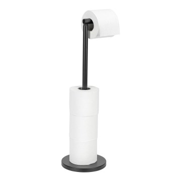 WENKO 24034100 - Toilet paper holder 21x55 cm black/silver
