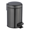 WENKO 24035100 - LEMAN Bin 17x25 cm stainless steel/black