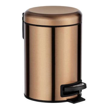 WENKO 24036100 - LEMAN Bin 17x25 cm stainless steel/copper/black