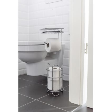 WENKO 24074800 - Polished Chrome Toilet Paper Holder, 16 x 59 cm