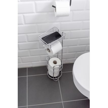 WENKO 24074800 - Polished Chrome Toilet Paper Holder, 16 x 59 cm