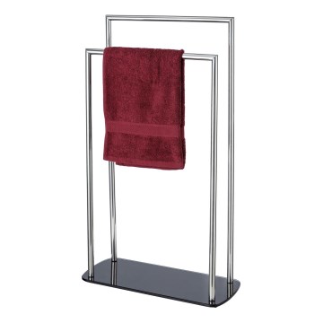WENKO 24076800 - RAVINA Towel Rack 48x80 cm stainless steel/silver/black