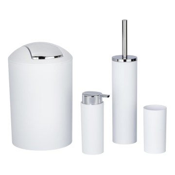 WENKO 24077800 - CALVO Set 6.5 x 13 cm white/polished chrome