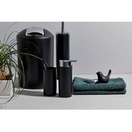 WENKO 24078800 - CALVO Set 6.5 x 13 cm, Black / Polished Chrome