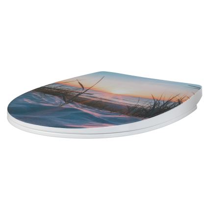 WENKO 24081800 - BALTIC Toilet Seat 38.8 x 45 cm Multicolored/White