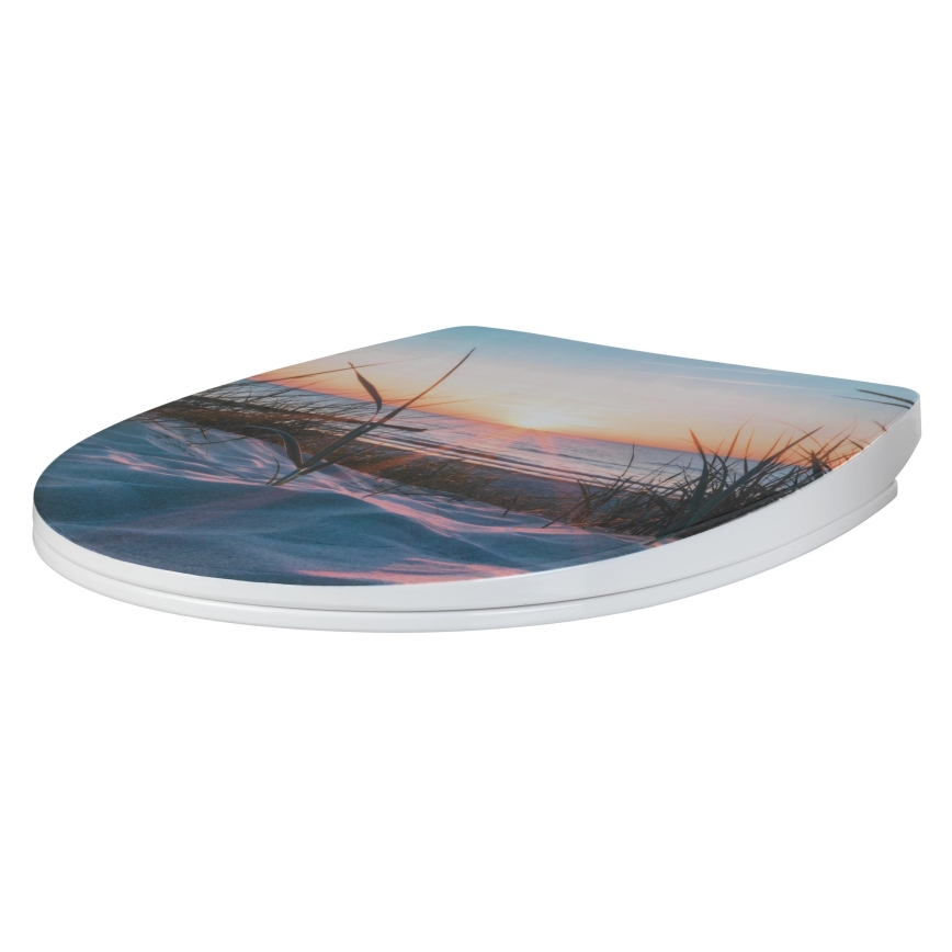 WENKO 24081800 - BALTIC Toilet Seat 38.8 x 45 cm Multicolored/White
