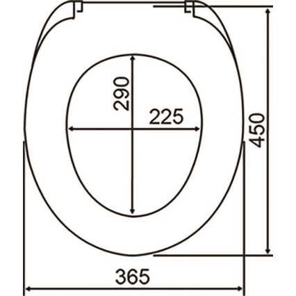 WENKO 24081800 - BALTIC Toilet Seat 38.8 x 45 cm Multicolored/White