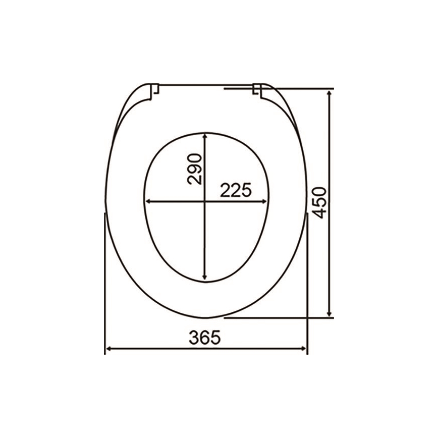 WENKO 24082800 - DROPLETS Toilet Seat 45 x 38.8 cm Blue/White