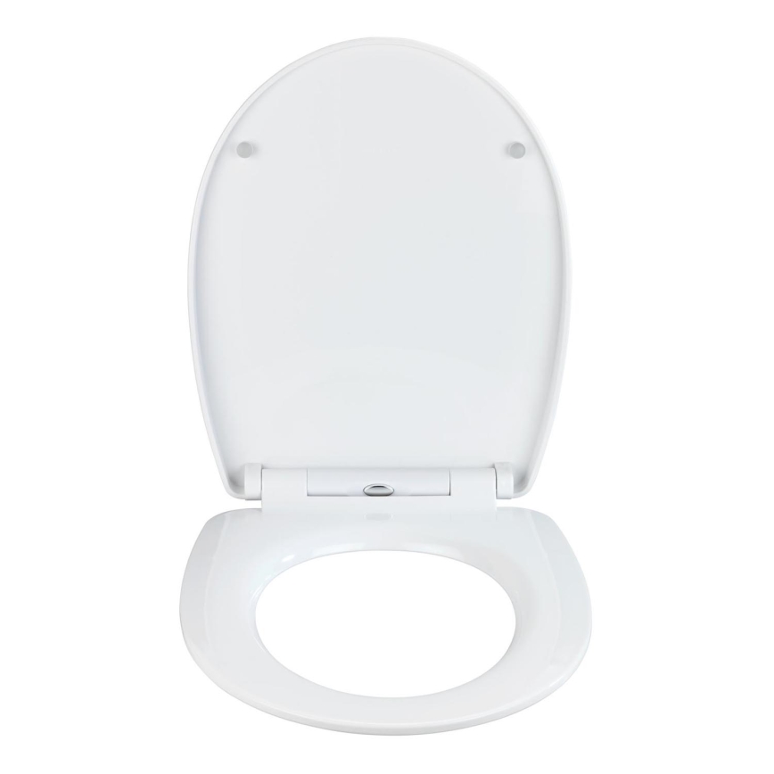 WENKO 24082800-Toilet Seat DROPLETS 45x38,8 cm multicoloured/glossy chrome