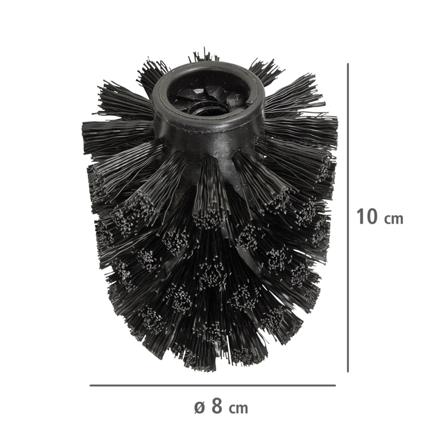 WENKO 24090800 - Toilet Brush Head 8x9,3 cm Black