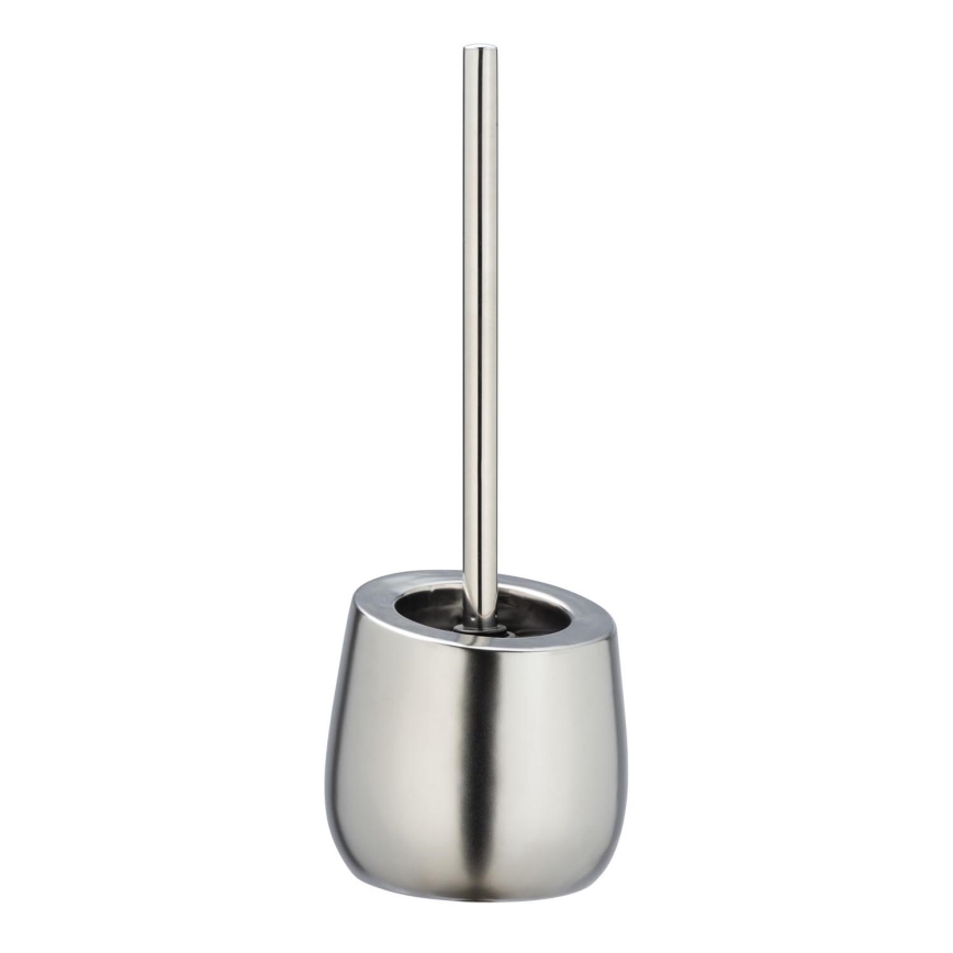 WENKO 24140100 - BADI Toilet Brush 13.5 x 38 cm, Silver