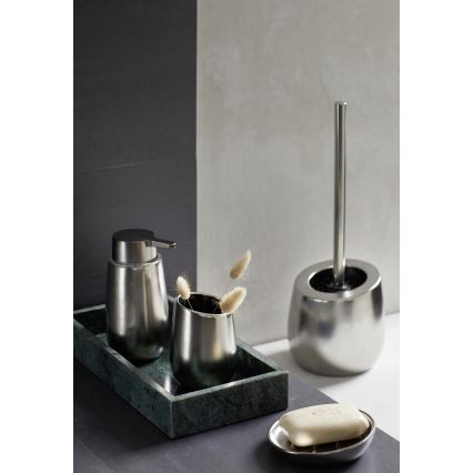WENKO 24140100 - BADI Toilet Brush 13.5 x 38 cm, Silver