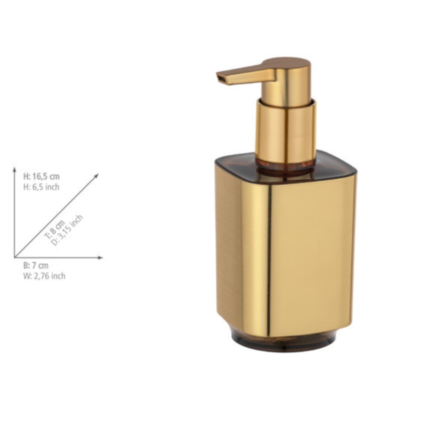 WENKO 24161100 - AURON 300 ml Soap Dispenser, Gold