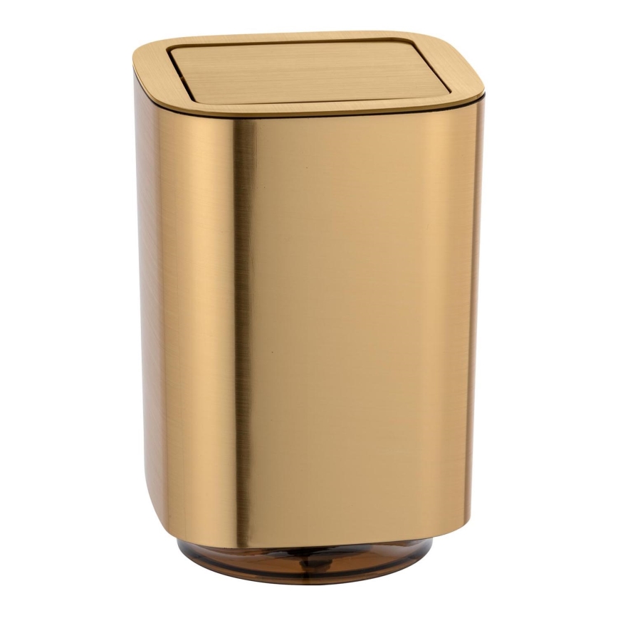 WENKO 24163100 - AURON Waste Bin 17 x 25.5 cm, Gold