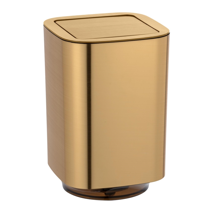 WENKO 24163100 - AURON Waste Bin 17 x 25.5 cm, Gold