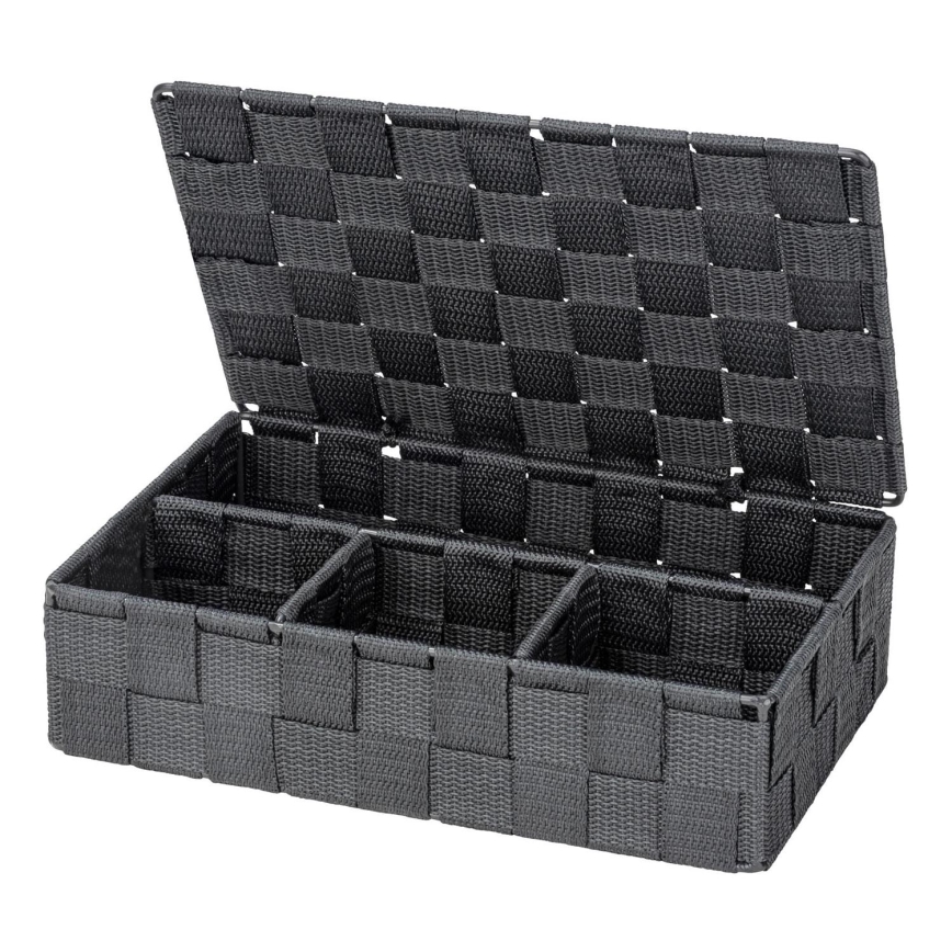 WENKO 24223100 - ADRIA Basket 26x17 cm grey/anthracite