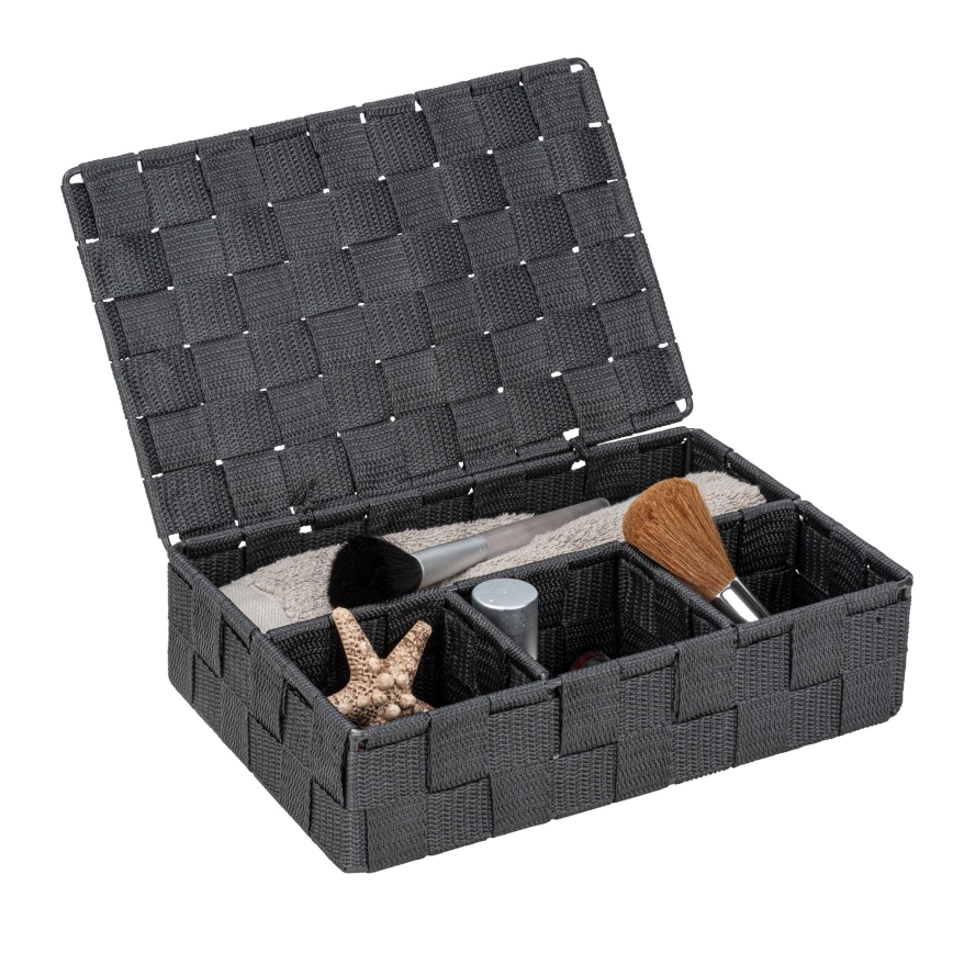 WENKO 24223100 - ADRIA Basket 26x17 cm grey/anthracite