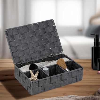 WENKO 24223100 - ADRIA Basket 26x17 cm grey/anthracite