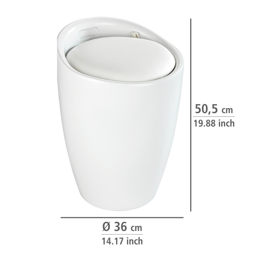 WENKO 24228100 - CANDY Stool 36x50.5 cm white/black