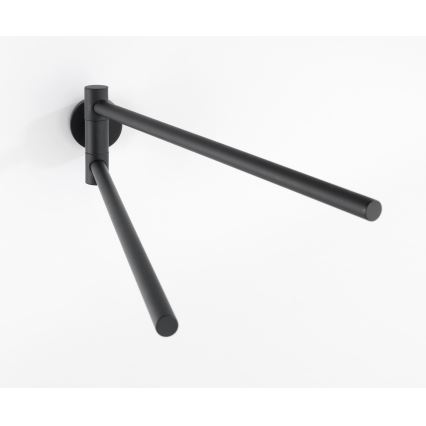 WENKO 24238100-Towel holder BOSIO BLACK 5,5x43 cm stainless steel/silver