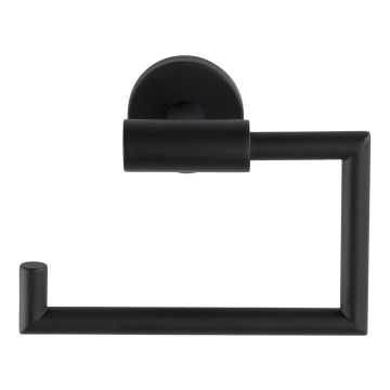 WENKO 24240100 - BOSIO BLACK Toilet Paper Holder, 15 x 10.5 cm, Stainless Steel/Silver