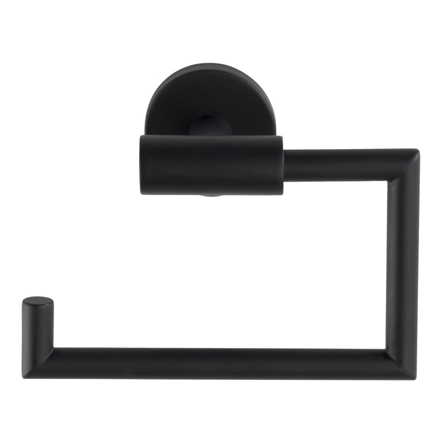 WENKO 24240100 - BOSIO BLACK Toilet Paper Holder, 15 x 10.5 cm, Stainless Steel/Silver